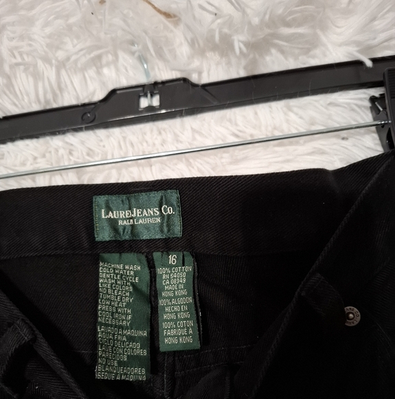 Lauren Ralph Lauren Jeans Women’s Plus Size  Straight High Rise Size 16 Black - Picture 4 of 14